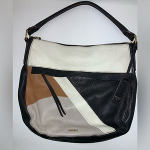 Fossil leather shoulder bag